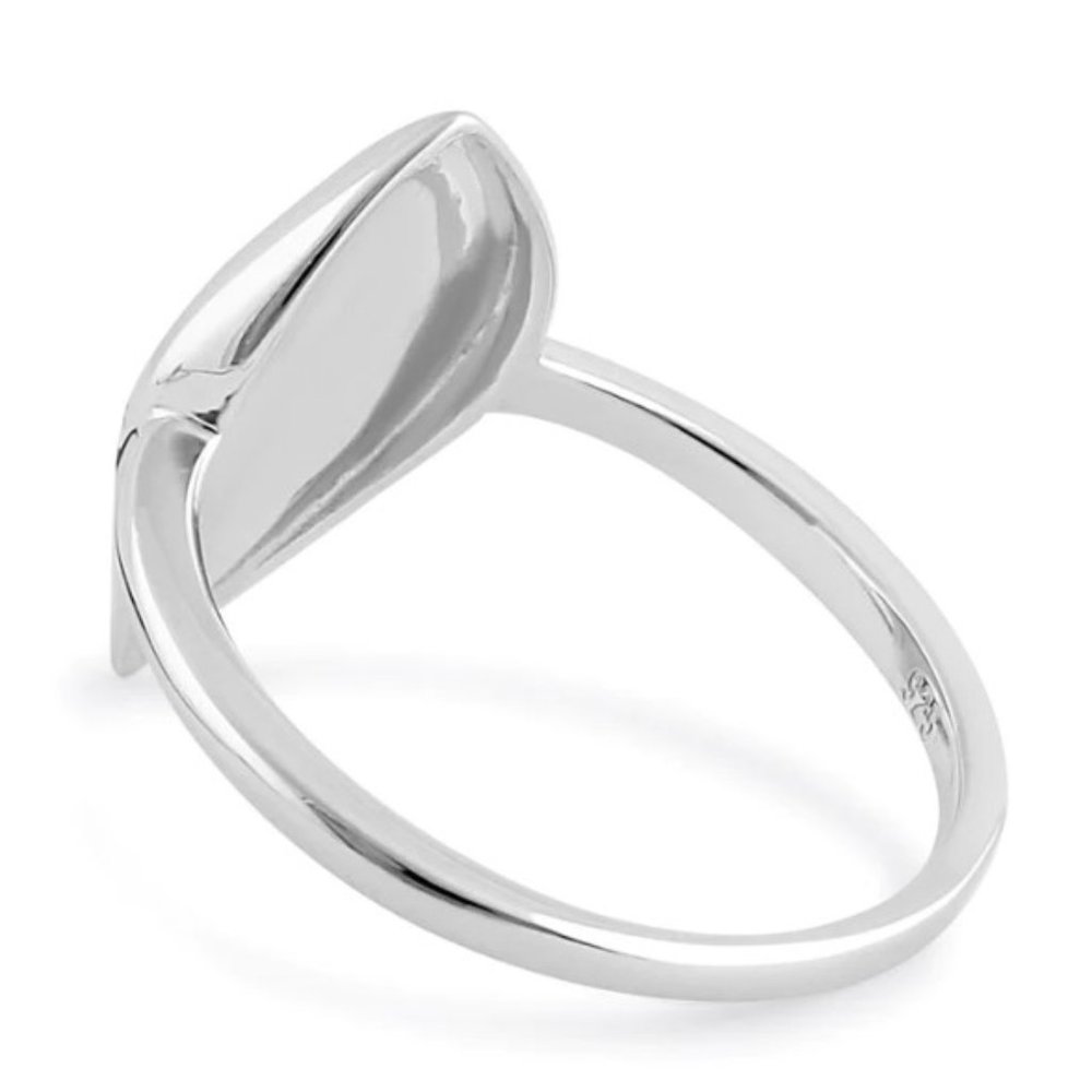 Mystic Shape White Fire Opal Ring .925 Sterling Silver Women's - Picture 16 of 16